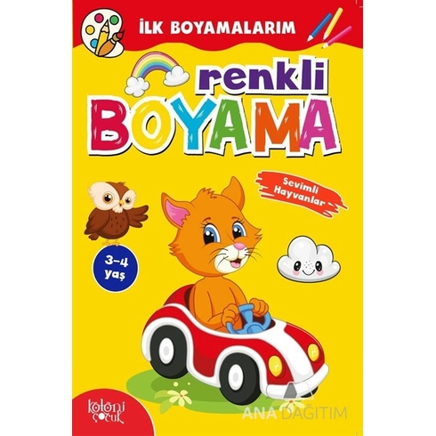 Ilk Boyamalarım - Renkli Boyama - Sevimli Hayvanlar Kolektif