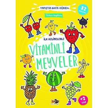 Ilk Kelimelerle Vitaminli Meyveler Yapıştır-Boya-Öğren Emir Isfahan