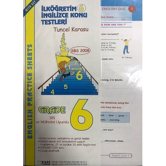 Ilköğretim Ingilizce Konu Testleri 6 (English Practice Sheets Grade 6) Tuncel Karasu