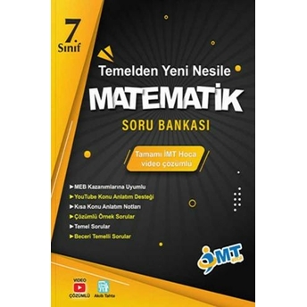 Imt Hoca 7. Sınıf Matematik Temelden Yeni Nesile Soru Bankası Komisyon