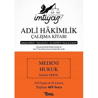 Imtiyaz Adli Hakimlik Çalışma Kitabı Medeni Hukuk  - Metin Kaya