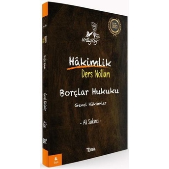 Imtiyaz Borçlar Hukuku Genel Hükümler Hakimlik Ders Notları Ali Sakinci