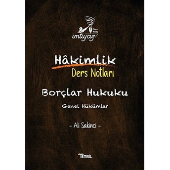 Imtiyaz Borçlar Hukuku Hakimlik Ders Notları Ali Sakinci