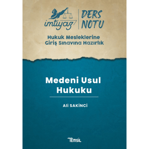 Imtiyaz Hmgs Medeni Usul Hukuku Ders Notları Ali Sakinci