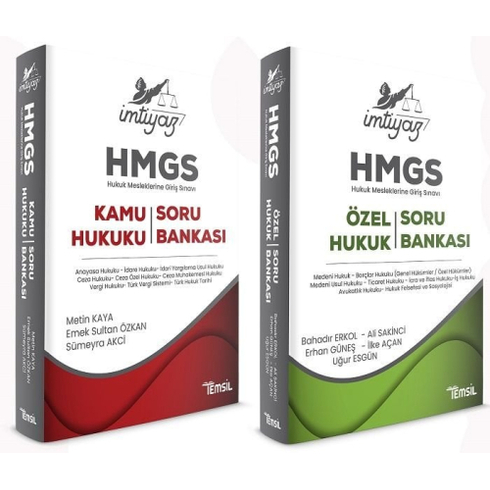 Imtiyaz Hmgs Soru Bankası (Kamu Hukuku-Özel Hukuk) Metin Kaya