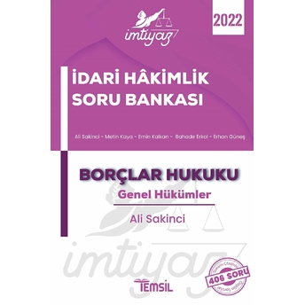 Imtiyaz Idari Hâkimlik Çalışma Kitabı Borçlar Hukuku - Ali Sakinci