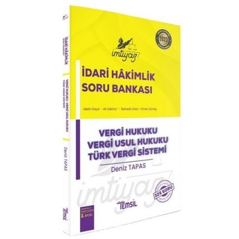 Imtiyaz Idari Hakimlik Vergi Hukuku, Vergi Usul Hukuku, Türk Vergi Sistemi Soru Bankası Çözümlü Deniz Tapas