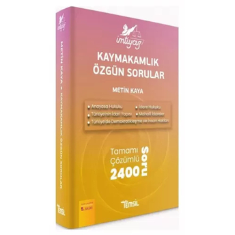 Imtiyaz Kaymakamlık Özgün Sorular Metin Kaya