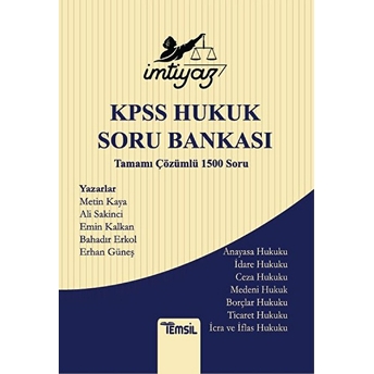 Imtiyaz Kpss Hukuk Soru Bankası Tamamı Çözümlü 1500 Soru Ali Sakinci