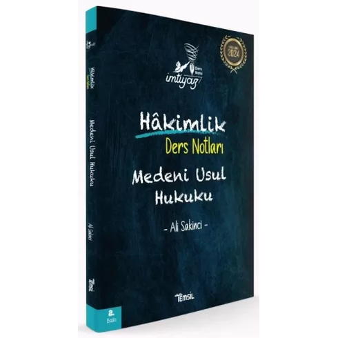 Imtiyaz Medeni Usul Hukuku Hakimlik Ders Notları Ali Sakinci