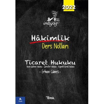 Imtiyaz Ticaret Hukuku - Hakimlik Ders Notları Erhan Güneş