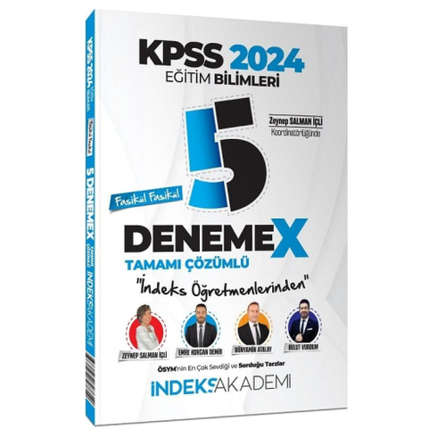 Indeks Akademi 2024 Kpss Eğitim Bilimleri 5 Denemex Fasikül Çözümlü Zeynep Salman Içli