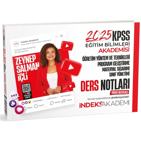 Indeks Akademi 2025 Kpss Eğitim Bilimleri Öğretim Yöntem Ve Teknikleri, Program Geliştirme Video Ders Notları Zeynep Salman Içli