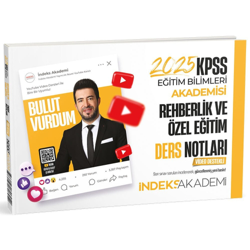 Indeks Akademi 2025 Kpss Eğitim Bilimleri Rehberlik Ve Özel Eğitim Video Ders Notları Bulut Vurdum