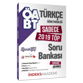 Indeks Akademi Öabt Türkçe Öğretmenliği Sadece 2019 Töp Soru Bankası Çözümlü Murat Koç