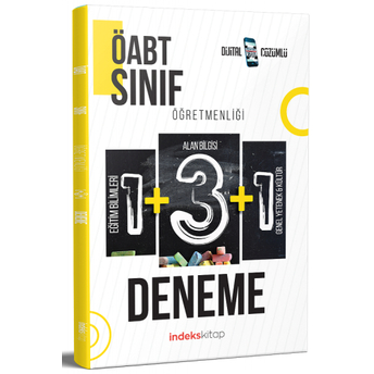 Indeks Kitap Öabt Sınıf Öğretmenliği Hap 5 Deneme Dijital Çözümlü Komisyon