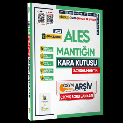 Informal Yayınları 2025 Ales Sayısal Mantığın Kara Kutusu Çıkmış Sorular Soru Bankası Komisyon