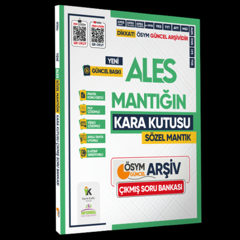 Informal Yayınları 2025 Ales Sözel Mantığın Kara Kutusu Çıkmış Sorular Soru Bankası Komisyon