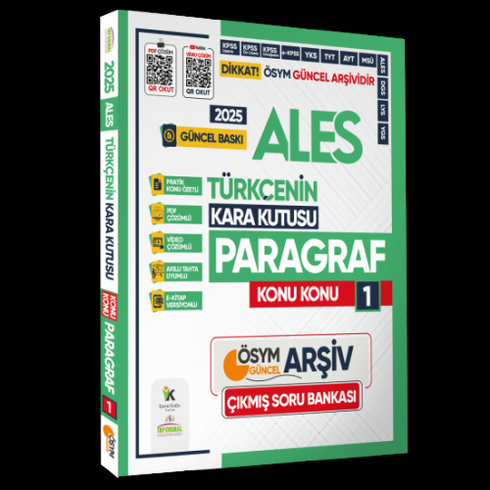 Informal Yayınları 2025 Ales Türkçenin Kara Kutusu Paragraf Konu Konu Çıkmış Sorular Soru Bankası 1 Komisyon