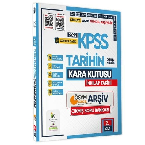 Informal Yayınları 2025 Kpss Tarihin Kara Kutusu 2.Cilt Ösym Çıkmış Soru Havuzu Bankası Konu Özetli Video Çözümlü Komisyon