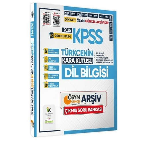 Informal Yayınları 2025 Kpss Türkçenin Kara Kutusu Dil Bilgisi Ösym Çıkmış Soru Bankası Konu Özetli Video Çözümlü Komisyon