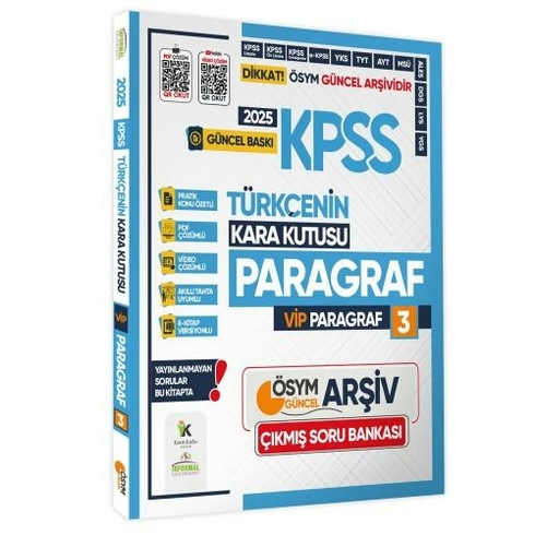 Informal Yayınları 2025 Kpss Türkçenin Kara Kutusu Paragraf 3 Vip Ösym Çıkmış Soru Havuzu Bankası Video Çözümlü Komisyon