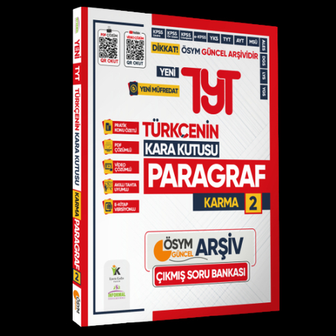 Informal Yayınları 2025 Tyt Türkçenin Kara Kutusu Paragraf 2 Konu Konu Çıkmış Soru Bankası Komisyon