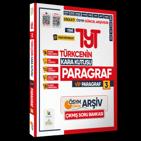Informal Yayınları 2025 Tyt Türkçenin Kara Kutusu Paragraf 3 Konu Konu Çıkmış Soru Bankası Komisyon