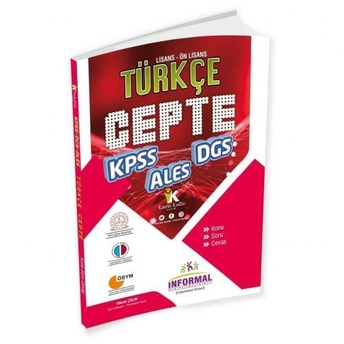 Informal Yayınları Kpss Dgs Ales Türkçe Cepte Konu Soru Cevap Komisyon