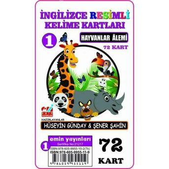 Ingilizce 01.Hayvanlar Âlemi / Resimli Kelime Kartları 72-Kart Şener Şahin