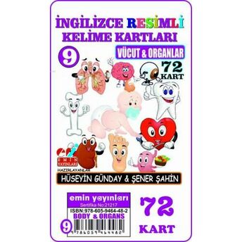 Ingilizce 09.Vücut Ve Organlar / Resimli Kelime Kartları 72-Kart Şener Şahin