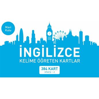 Ingilizce Kelime Öğreten Kartlar Mavi Kutu (Sharp-Z)