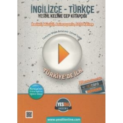 Ingilizce Türkçe Yesdil Kelime Cep Kitapçığı-Muhammed Özgür Yaşar