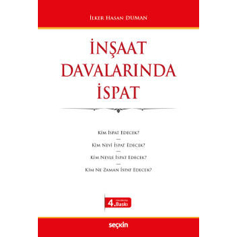 Inşaat Davalarında Ispat Ilker Hasan Duman