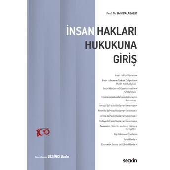 Insan Hakları Hukukuna Giriş Halil Kalabalık