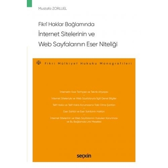 Internet Sitelerinin Ve Web Sayfalarının Eser Niteliği Mustafa Zorluel