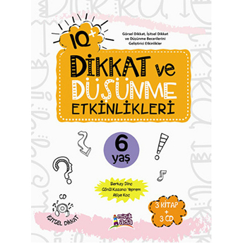 Iq Dikkat Ve Düşünme Etkinlikleri (6 Yaş 3 Kitap 3 Cd) Berkay Dinç