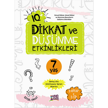 Iq Dikkat Ve Düşünme Etkinlikleri (7 Yaş 3 Kitap 3 Cd) Berkay Dinç