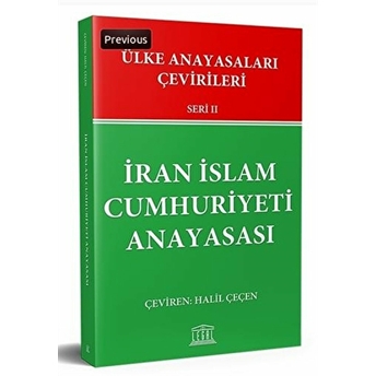 Iran Islam Cumhuriyeti Anayasası Halil Çeçen