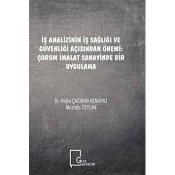 Iş Analizinin Iş Sağlığı Ve Güvenliği Açısından Önemi: Çorum Imalat Sanayinde Bir Uygulama Hülya Çağıran Kendirli