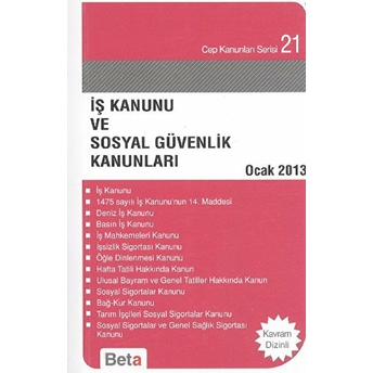 Iş Kanunu Ve Sosyal Güvenlik Kanunları Celal Ülgen