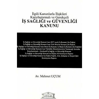 Iş Sağlığı Ve Güvenliği Kanunu Mehmet Uçum