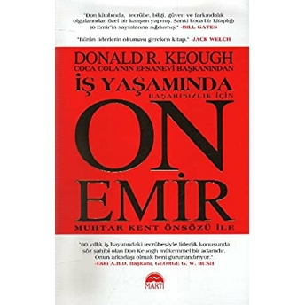 Iş Yaşamında Başarısızlık Için On Emir Donald R. Keough