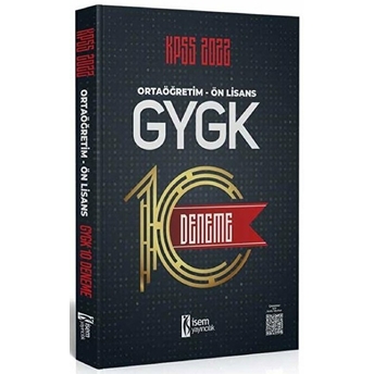 Isem Yayıncılık 2022 Kpss Ortaöğretim-Ön Lisans Gygk 10 Deneme Komisyon