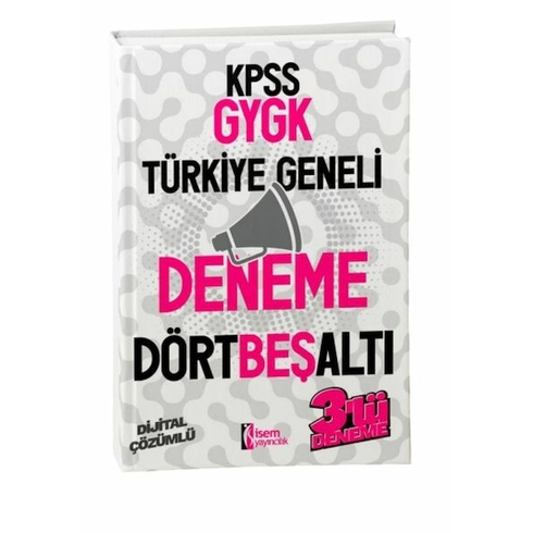 Isem Yayıncılık 2024 Isem Kpss Gygk Türkiye Geneli Deneme 4-5-6 Komisyon