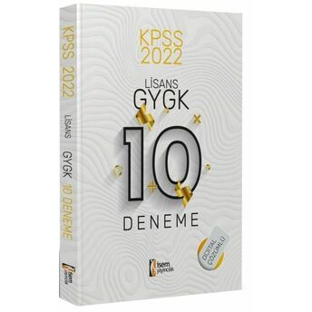 Isem Yayıncılık Kpss Lisans Gy Gk Tamamı Çözümlü 10 Deneme