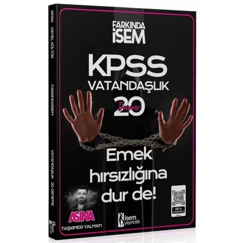 Isem Yayınları Kpss Vatandaşlık Aşina 20 Deneme Çözümlü Taşkıner Yalman