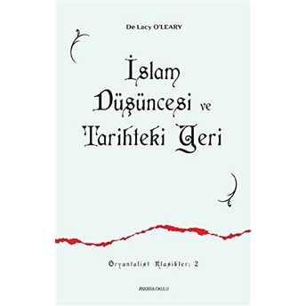 Islam Düşüncesi Ve Tarihteki Yeri 2 De Lacy O’leary