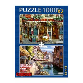 Jolly Friar Annecy / 2X1000 Parça Puzzle (40141) Kolektıf