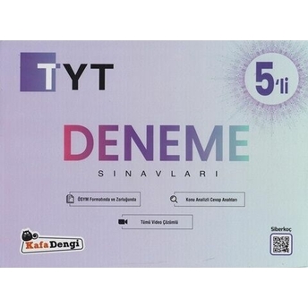 Kafa Dengi Yayınları Tyt 5 Li Deneme Sınavı Komisyon